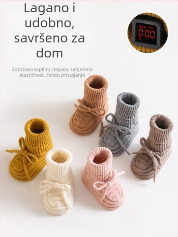 Dječje čarape za hodanje, pletene, debele, 70% poliester, srednja duljina čarape, unisex, uzrast 1–3 godine