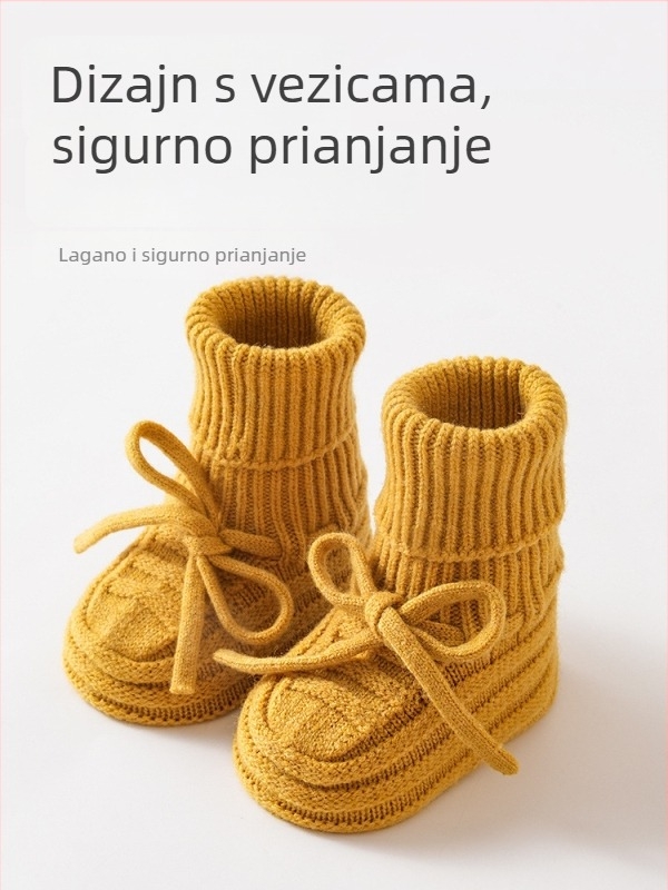 Dječje čarape za hodanje, pletene, debele, 70% poliester, srednja duljina čarape, unisex, uzrast 1–3 godine