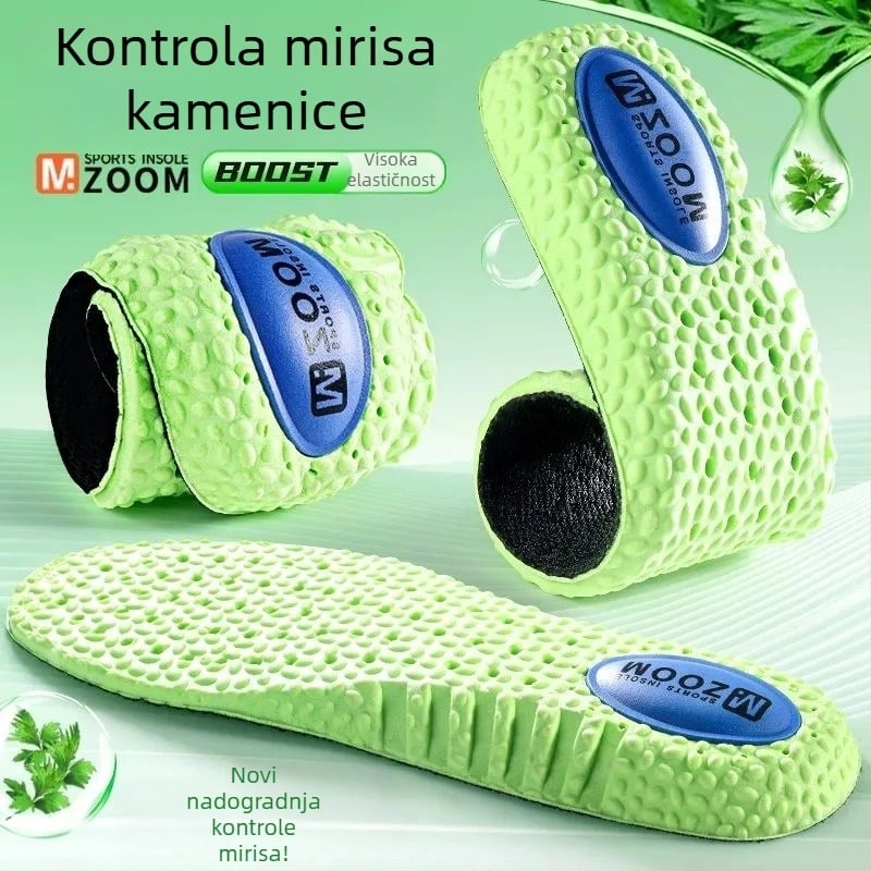 Unutarnja podloga s zračnim jastukom – protiv mirisa, prozračna PU+tkanina, ublažavanje udara, za sportske, kožne, čizme – Unisex