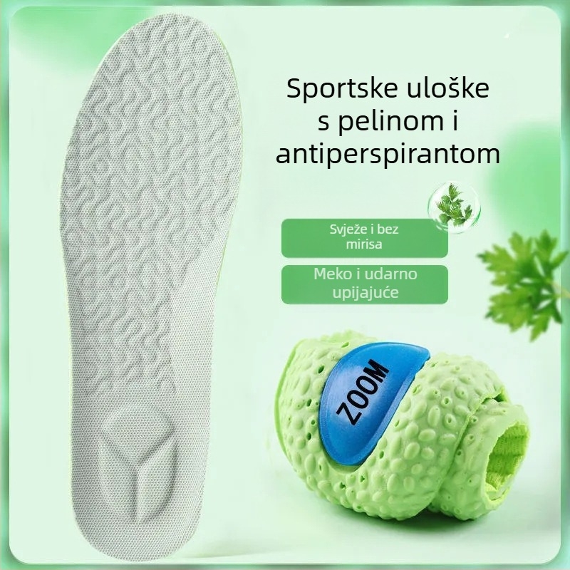 Unutarnja podloga s zračnim jastukom – protiv mirisa, prozračna PU+tkanina, ublažavanje udara, za sportske, kožne, čizme – Unisex