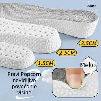 Uložak za povećanje visine – nevidljiv, prozračan, deodorirajući, PU materijal, unisex