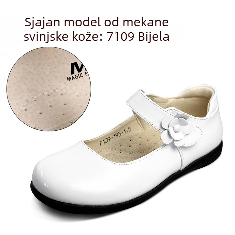 Cipele za djevojčice od PU umjetne kože, niski gornji dio, gumeni potplat, stil princeze, Fruit Treasure