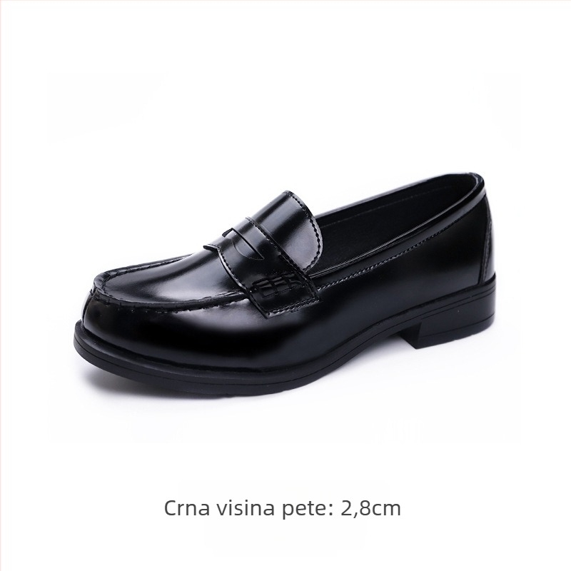 Ženske japanskog stila ravne cipele s malim petom – gornji dio od umjetnog pliša, PU uložak, gumeni potplat