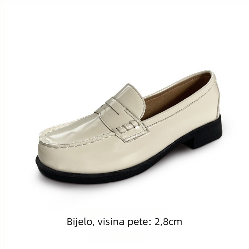 Ženske japanskog stila ravne cipele s malim petom – gornji dio od umjetnog pliša, PU uložak, gumeni potplat