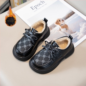 Dječje cipele s Velcro zatvaračem, britski stil, unisex, PU gornji dio, gumeni đon