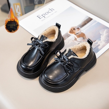 Dječje cipele s Velcro zatvaračem, britski stil, unisex, PU gornji dio, gumeni đon