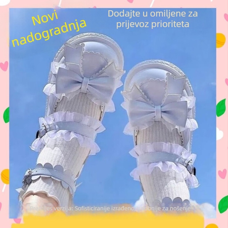 Ravne cipele, sladak Mary Jane stil, PU gornji dio, niski đon do 3 cm, đon u obliku mačke