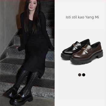 Ženski loaferi, korejski stil brogues, gornji dio od super fiber, uložak PU, potplat gumа, srednja visina pete 3–5 cm