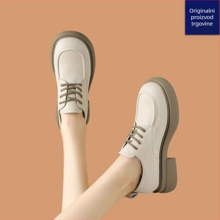 Ženske loafers s okruglim vrhom, PU gornji dio, gumeni potplat, niski pet 1-3 cm, nizak profil