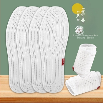 Tabanice od 100% pamuka, 8-slojne ručno izrađene, cijela uloška, model qcb, pogodna za tenisice, kožne, casual, platnene i radne cipele, upija znoj i diše