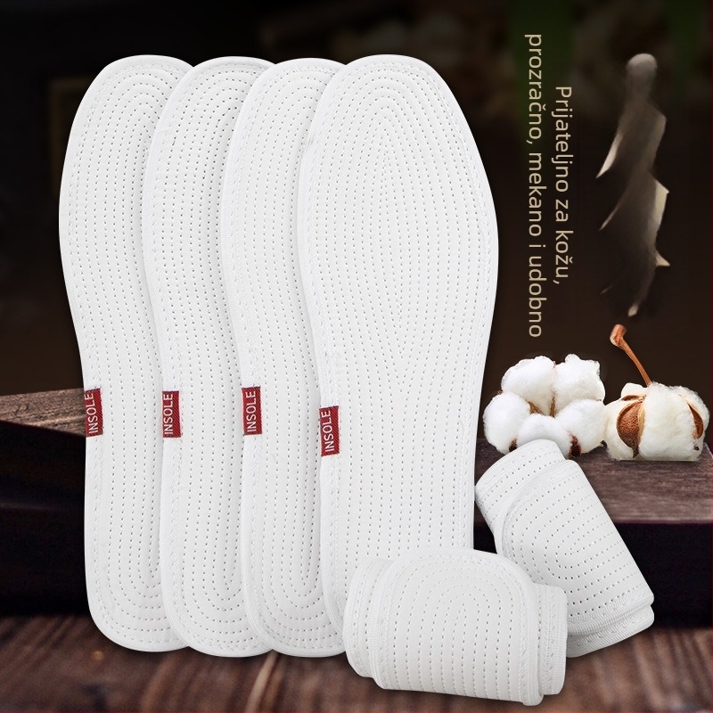 Tabanice od 100% pamuka, 8-slojne ručno izrađene, cijela uloška, model qcb, pogodna za tenisice, kožne, casual, platnene i radne cipele, upija znoj i diše