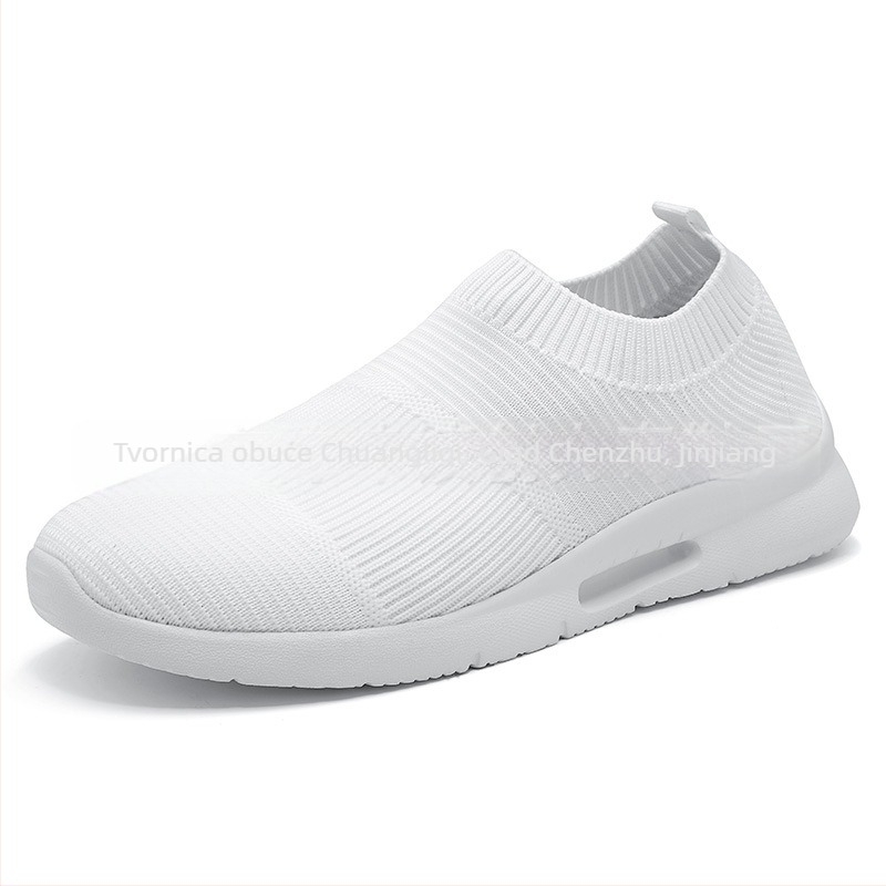 Prozračne mrežaste tenisice tip čarape, zaobljeni vrh, gumeni potplat, ravna peta, plitka otvor, minimalistički sportsko-casual stil