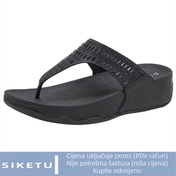 SIKETU ženske sandale s baršunastim vampom, MD đon, microfiber podstava, zaobljeni vrh, uzorak ribja kost