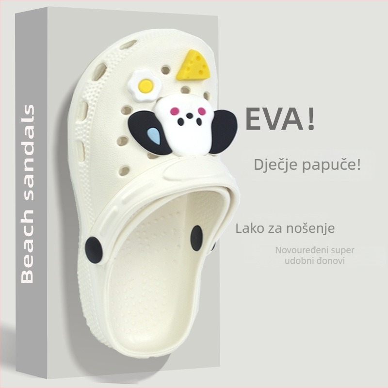 Cartoon DIY dodaci za dječje klogs cipele – EVA gornji dio, balon podloga, prozračne, za djecu 7–12 godina, unisex