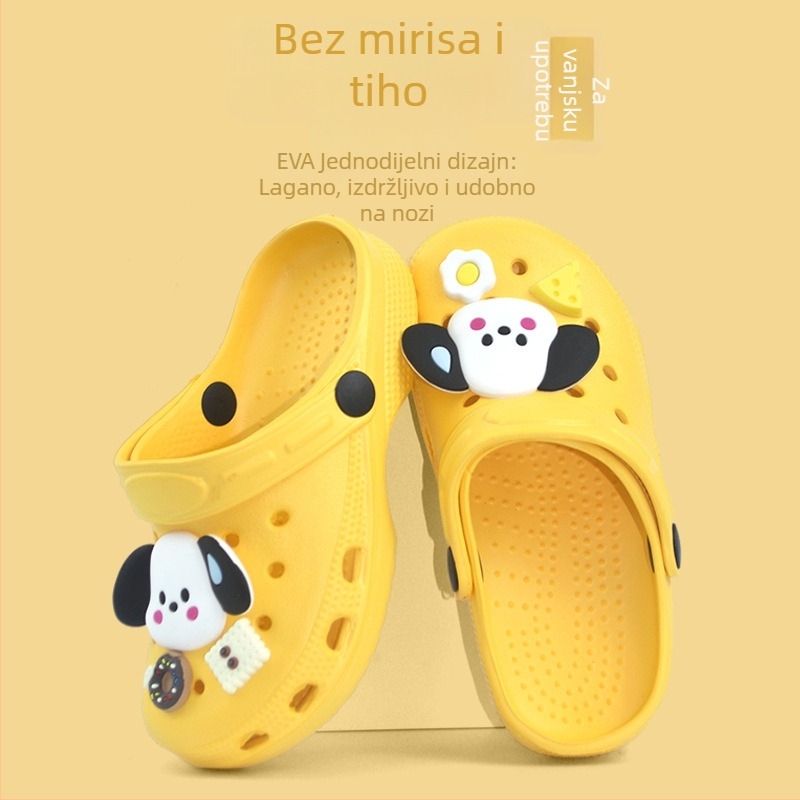 Cartoon DIY dodaci za dječje klogs cipele – EVA gornji dio, balon podloga, prozračne, za djecu 7–12 godina, unisex