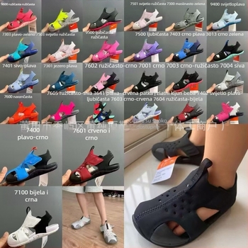 Dječje sandale za plažu s Velcro zatvaranjem (Unisex, gornji dio od nubuk kože, gumeni potplat, uzrast 1–12 godina, sportski stil)