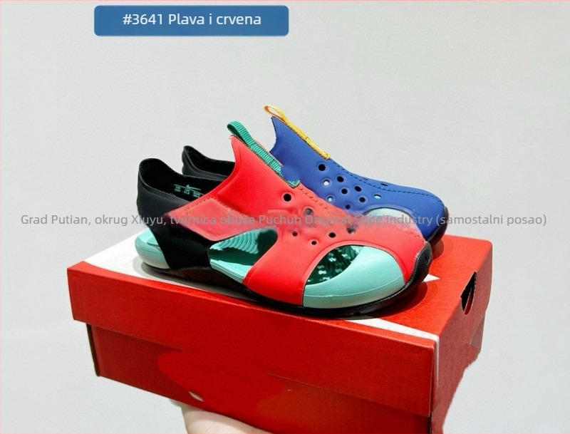 Dječje sandale za plažu s Velcro zatvaranjem (Unisex, gornji dio od nubuk kože, gumeni potplat, uzrast 1–12 godina, sportski stil)