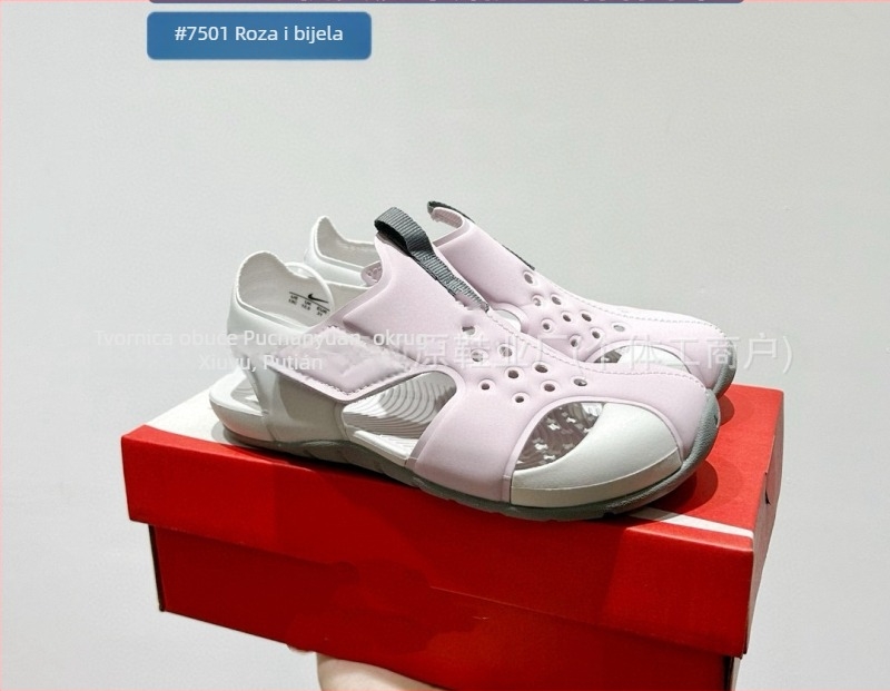 Dječje sandale za plažu s Velcro zatvaranjem (Unisex, gornji dio od nubuk kože, gumeni potplat, uzrast 1–12 godina, sportski stil)
