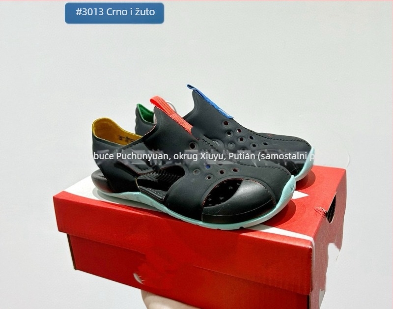 Dječje sandale za plažu s Velcro zatvaranjem (Unisex, gornji dio od nubuk kože, gumeni potplat, uzrast 1–12 godina, sportski stil)