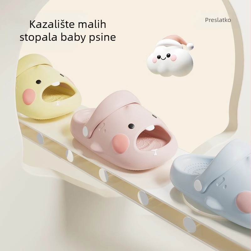 Dječje EVA sandale s dizajnom ajkule, protuklizne papuče za ljeto, unutarnje