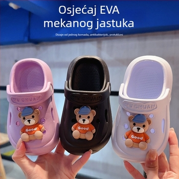 Dječje EVA sandale za unutarnju i vanjsku uporabu s dizajnom medvjedića – protuklizne, bez mirisa, unisex, Aa marka, ljeto 2025