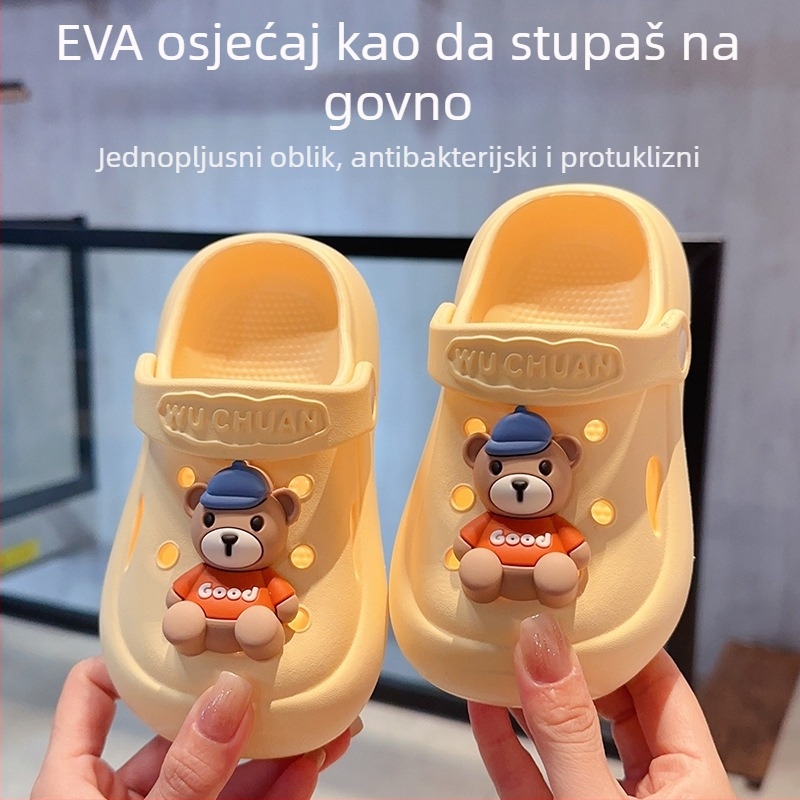 Dječje EVA sandale za unutarnju i vanjsku uporabu s dizajnom medvjedića – protuklizne, bez mirisa, unisex, Aa marka, ljeto 2025