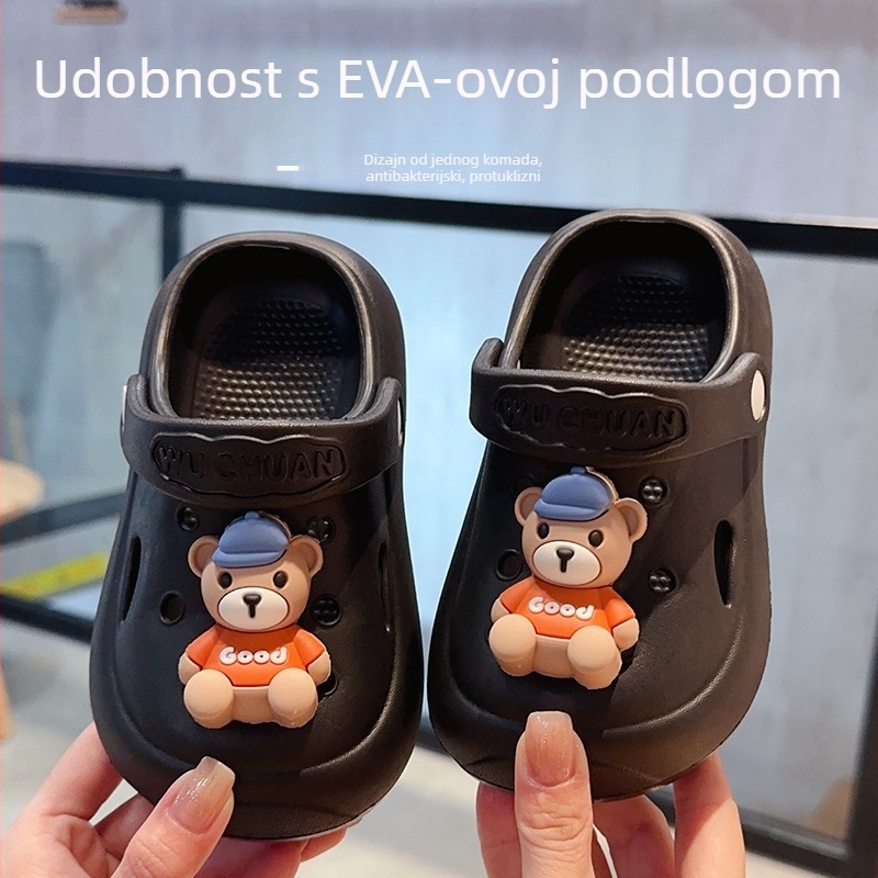 Dječje EVA sandale za unutarnju i vanjsku uporabu s dizajnom medvjedića – protuklizne, bez mirisa, unisex, Aa marka, ljeto 2025