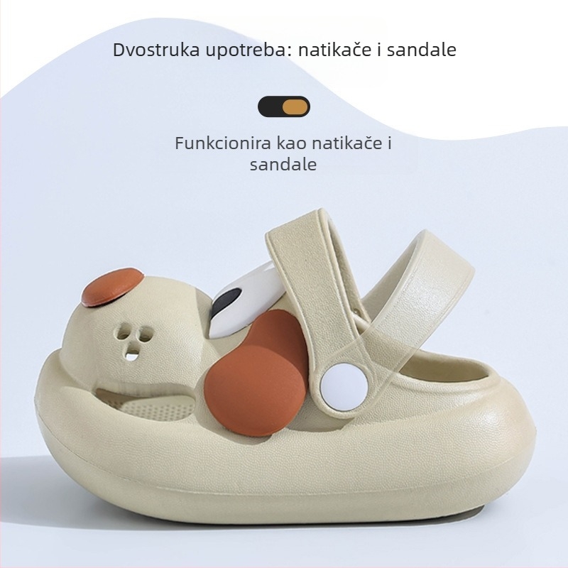 Dječje EVA sandale za plažu s zatvorenim prstom, slatki crtani dizajn, unisex, ljeto