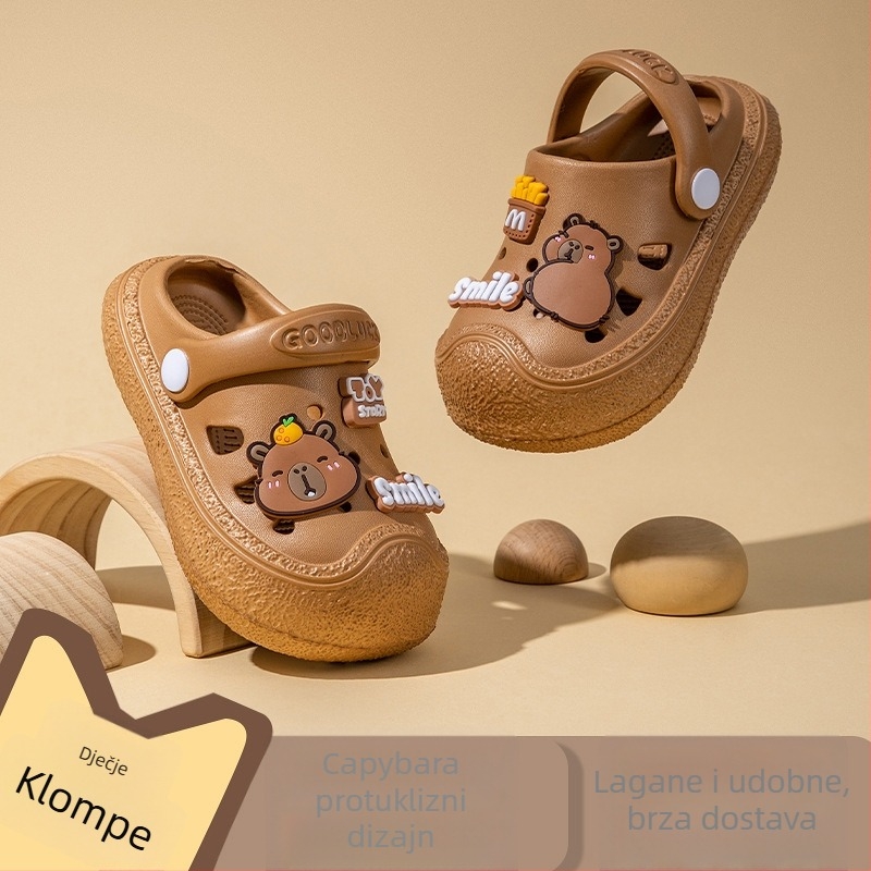 Capybara dječje Crocs-stil papuče, ljetne, mekana potplata, protuklizne, za dječake i djevojčice