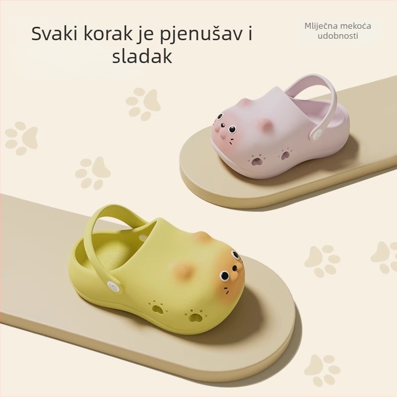 Dječje sandale za plažu s dizajnom Siamske mačke, zatvorenim prstom, EVA, ljeto 2025