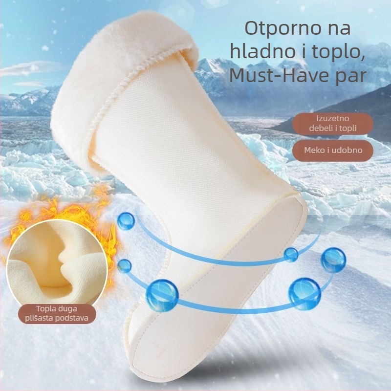 Unisex PVC čizme za kišu visokog kroja s debelim slojem, srednje visokom petom 3-5 cm