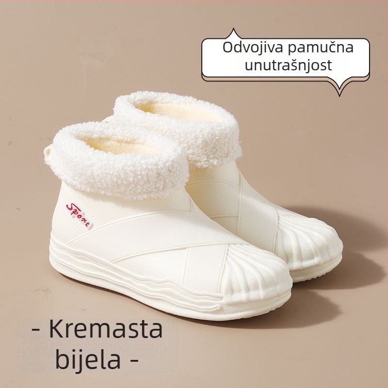 Ženske čizme za kišu s PVC gornjim dijelom, niskim dizajnom cijevi, za odrasle