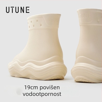 Ženske čizme za kišu, vodootporne za sve sezone, EVA gornji dio, srednje visine, protuklizni mekani đon EVA, povišenje visine 3–5 cm