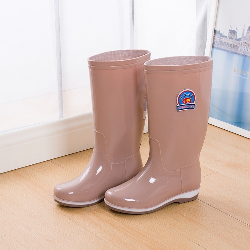 Ženske kišne čizme od PVC-a, visok štitnik, niski potplat 1-3 cm, za četiri sezone