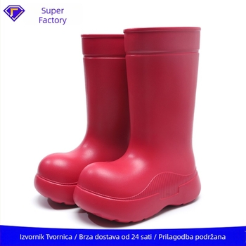 Ženske PVC cipele za kišu sa slip-on, visokim gornjim dijelom – standardna debljina, proljeće/jesen/zima