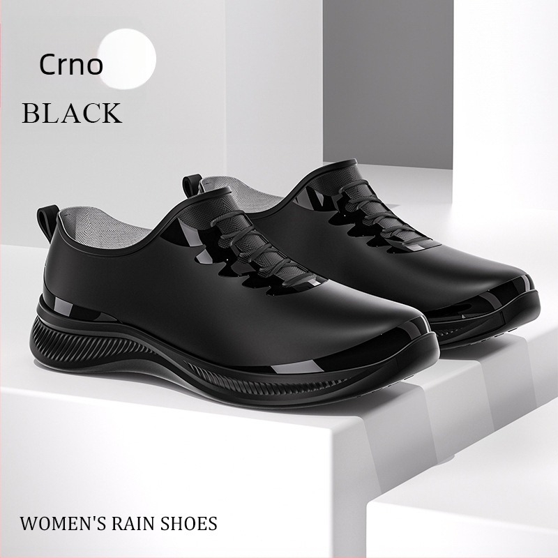 Žene cipele za kišu od PVC-a s fleece podstavom, vodootporne, protuklizne, otporne na habanje, niska peta 1–3 cm