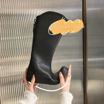 Ženske čizme za kišu do koljena s fleece podstavom, otporne na hladnoću, vodootporne i s protukliznom podlogom, izdržljive za jesen i zimu