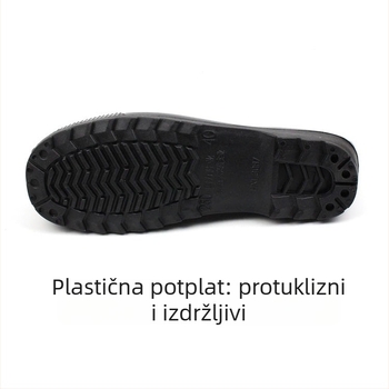 Back Force ženske PVC čizme za kišu s protukliznim đonom, kratka visina gležnja, niski pet 1–3 cm, za sve sezone