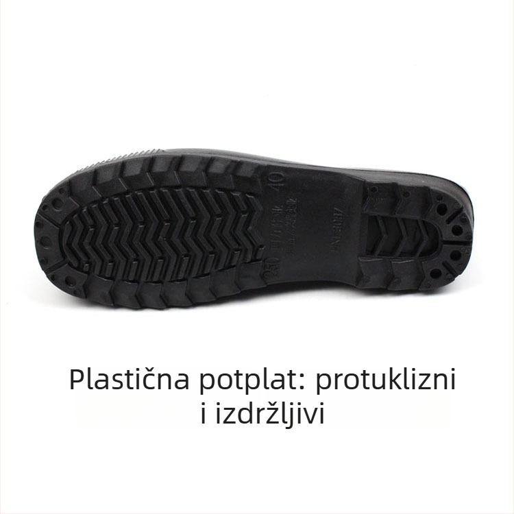 Back Force ženske PVC čizme za kišu s protukliznim đonom, kratka visina gležnja, niski pet 1–3 cm, za sve sezone