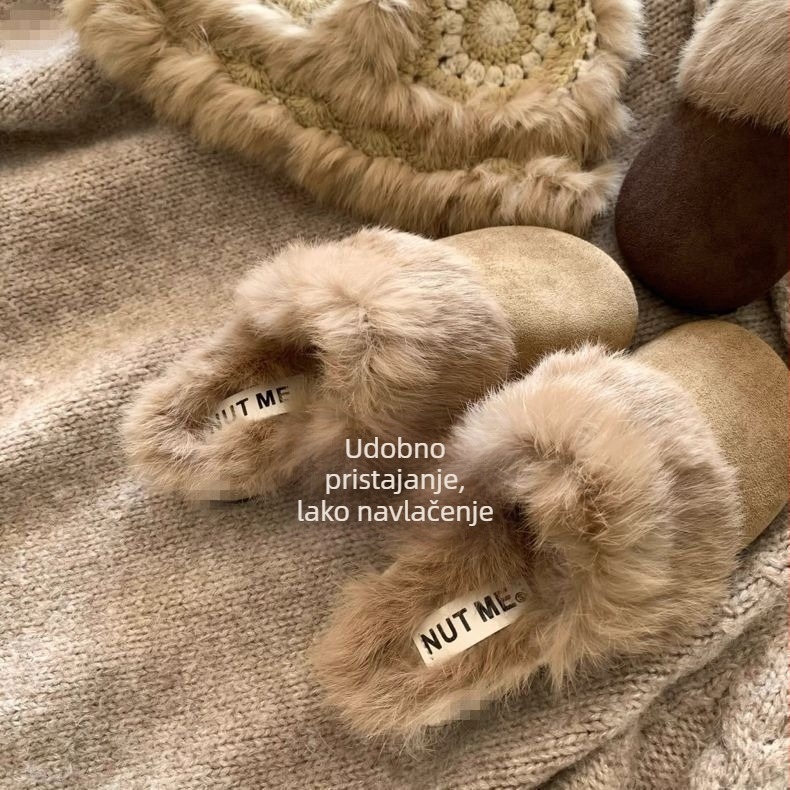 Ženske Birkenstock-inspirirane papuče od Baotou filc-velura, korejski stil, jesen-zima 2025