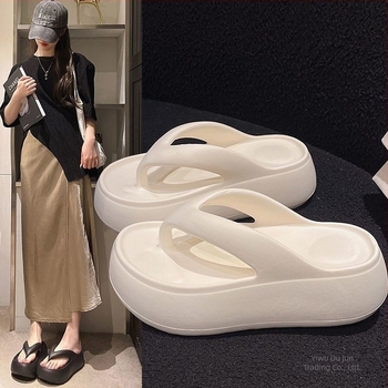 Ženske sandale s debelim potplatom za povećanje visine, ljetna moda 2025, anti-slip sandale za plažu
