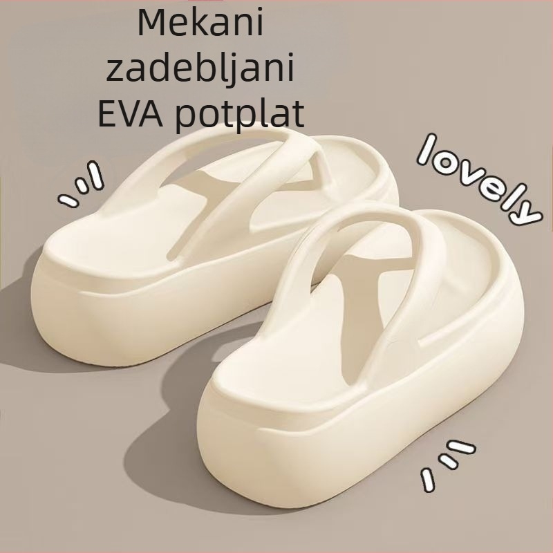 Ženske sandale s debelim potplatom za povećanje visine, ljetna moda 2025, anti-slip sandale za plažu