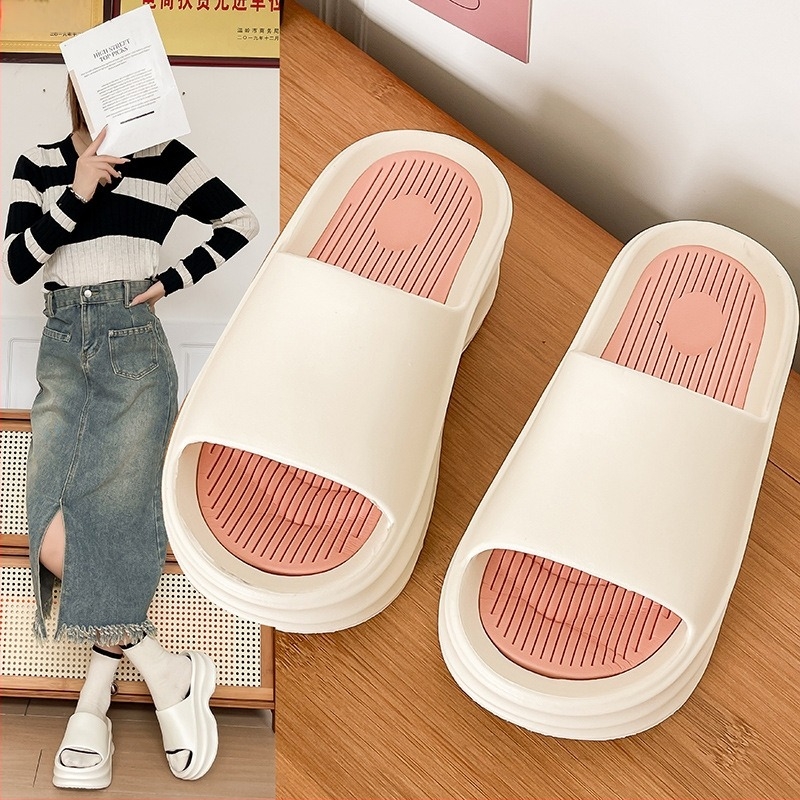 Ženske EVA papuče s debelom potplatom i podignutom platformom, EVA gornji dio, okrugli vrh prsta, korejski stil