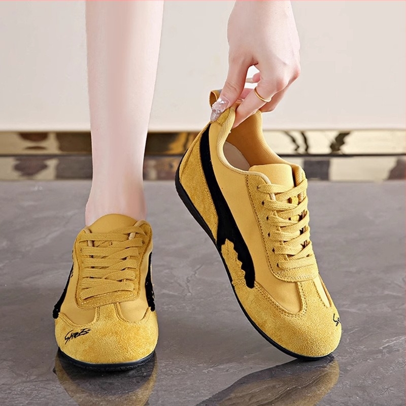 Ženske tenisice za sportsku casual obuću, vintage stil inspiriran Forrestom Gumpom, mrežasti gornji dio, lagana gumena potplat, niski vrh, vezanje, prozračne