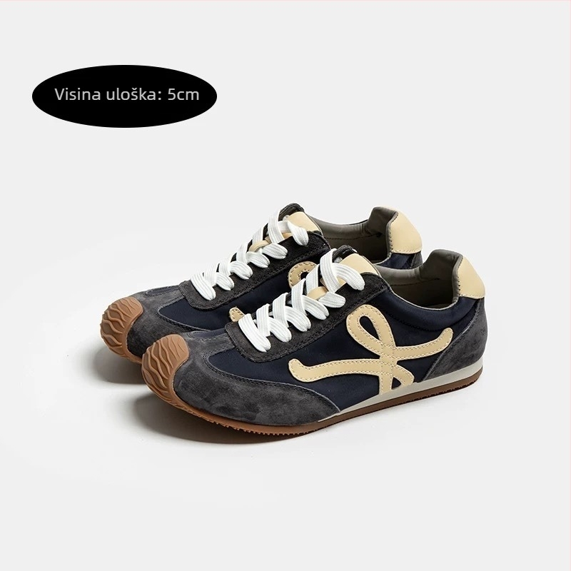 Ženske dnevne sportske tenisice s unutarnjim povećanjem visine, gornji dio od prave kože, vezanje, protuklizna gumena potplat