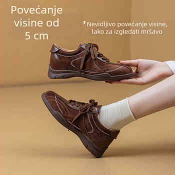 Boxing-stil tenisice s retro dizajnom, unutarnje povećanje visine, gornji dio od super fiber, uložak PU, potplat gumeni