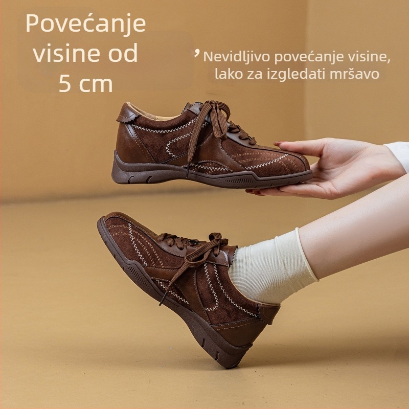 Boxing-stil tenisice s retro dizajnom, unutarnje povećanje visine, gornji dio od super fiber, uložak PU, potplat gumeni