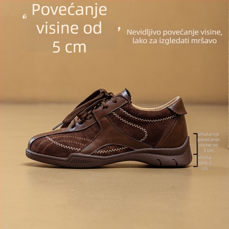 Boxing-stil tenisice s retro dizajnom, unutarnje povećanje visine, gornji dio od super fiber, uložak PU, potplat gumeni