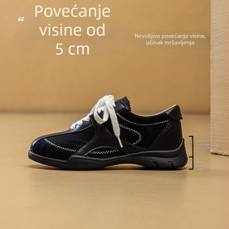 Boxing-stil tenisice s retro dizajnom, unutarnje povećanje visine, gornji dio od super fiber, uložak PU, potplat gumeni