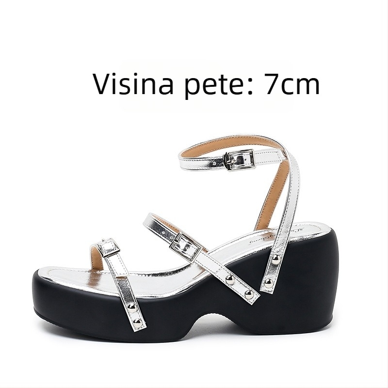 Rimske sandale s gornjim dijelom od mikrovlakna, PU đon, razdvojeni prst, rimski stil